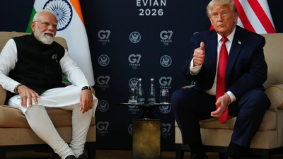 Image: AP PM Modi seeks 'highest priority' for seafarers in W Asia peace deal in meeting with Trump; US president reiterates he ended 8 wars, mentions G2