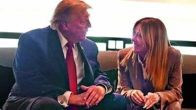 Trump-Meloni (Image credit: AP) Selfie Esteem: Meloni calls out Trump's tall tale about photo