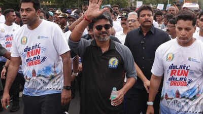 Tamil Nadu CM Vijay showcases impressive fitness at 53, completes 6km 'Start Run, Stop Drugs' marathon in Chennai - Watch