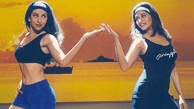 Madhuri Dixit and Karisma Kapoor's dance face-off in Dil Toh Pagal Hai. Madhuri Dixit and Karisma Kapoor's dance face-off in Dil Toh Pagal Hai.