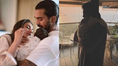 Athiya Shetty shares unseen pictures of daughter Evaarah with Suniel Shetty and KL Rahul. Athiya Shetty shares unseen pictures of daughter Evaarah with Suniel Shetty and KL Rahul.
