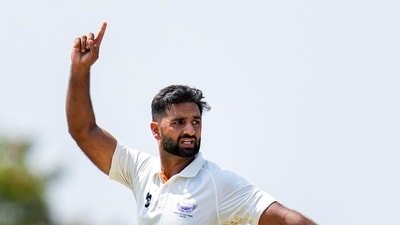Auqib Nabi showed his prowess with the second new ball (PTI)