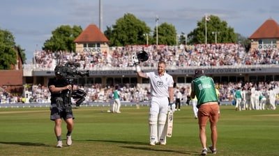 Ben Stokes opened in his last Test innings. (Joe Giddens/PA via AP)