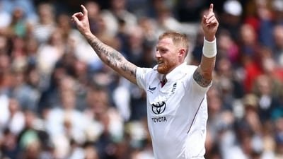 England's captain Ben Stokes celebrates taking the wicket of New Zealand's Devon Conway on the fourth day of the first Test (AFP) England's captain Ben Stokes celebrates taking the wicket of New Zealand's Devon Conway on the fourth day of the first Test (AFP)