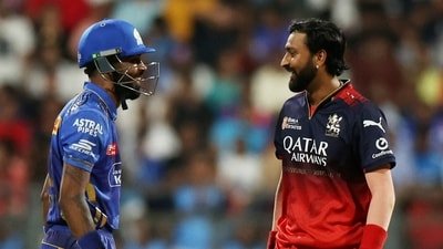 Hardik Pandya and Krunal Pandya during a match. (REUTERS)