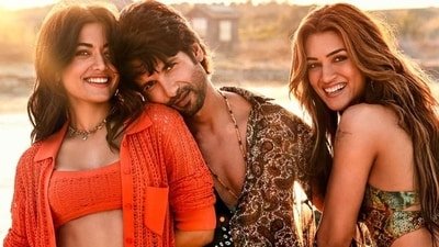 Cocktail 2 box office collection day 5: Rashmika Mandanna, Shahid Kapoor and Kriti Sanon in a still from the film. Cocktail 2 box office collection day 5: Rashmika Mandanna, Shahid Kapoor and Kriti Sanon in a still from the film.