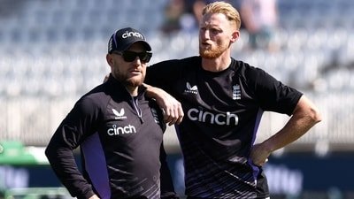 McCullum and Stokes appear to have patched up. (AFP) McCullum and Stokes appear to have patched up. (AFP)