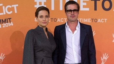 Angelina Jolie spoke about her divorce with Brad Pitt. (Photo by CARL COURT / AFP) (AFP)