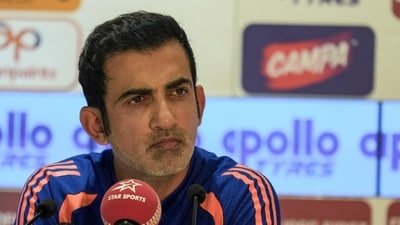 Gautam Gambhir addressed press conference ahead of the Afghanistan Test. (PTI)