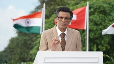 Manoj Bajpayee in a still from his latest film, Governor.