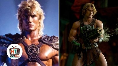 Dolph Lundgren (L) played He-Man in the 1987 film, Masters of the Universe, while Nicholas Galitzine (R) stars in the new reboot.