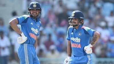 India captain Shubman Gill (L) and Ishan Kishan. (Deepak Gupta/HT) (HT_PRINT)