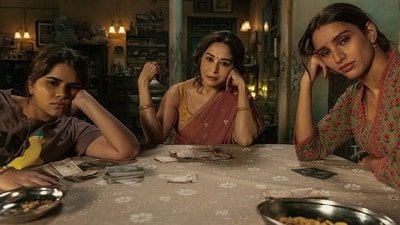 Dharna Durga, Madhuri Dixit and Triptii Dimri co-star in Netflix's Maa Behen.