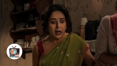 Madhuri Dixit in a still from her upcoming film Maa Behen. Madhuri Dixit in a still from her upcoming film Maa Behen.