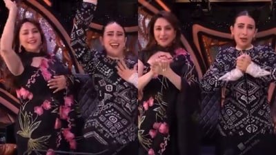 Madhuri Dixit and Karisma Kapoor recreates Le Gayi from Dil Toh Pagal Hai, Madhuri Dixit and Karisma Kapoor recreates Le Gayi from Dil Toh Pagal Hai,