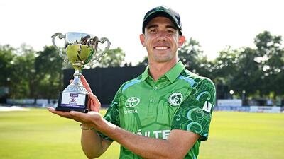 Matt Hollard was the player of the match for his (3/28) performance against India in the first T20I in Belfast. (Cricket Ireland / X)