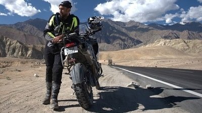 Amit Sadh at Leh - Alchi Highway during his 2024 trip Amit Sadh at Leh - Alchi Highway during his 2024 trip