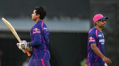 Boy, was Kumar Sangakkara impressed with Vaibhav Sooryavanshi's power-hitting! (PTI)