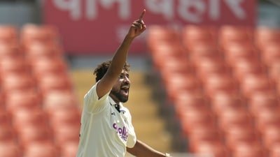Mohammed Siraj had a word or two to say to Rahmat Shah (PTI) Mohammed Siraj had a word or two to say to Rahmat Shah (PTI)