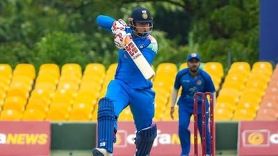 Vaibhav Sooryavanshi in the Tri-Nation series. (SLC)
