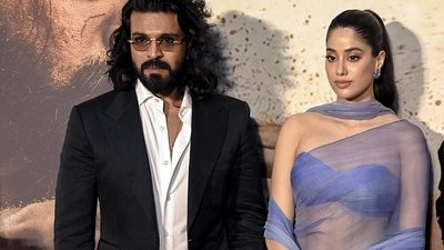 Ram Charan and Janhvi Kapoor play the leads in  Buchi Babu Sana's Peddi. (AFP)