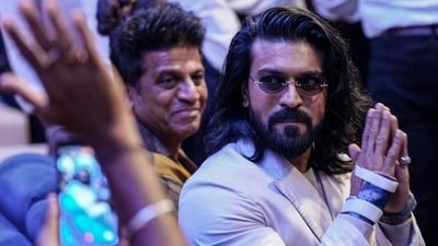 Peddi box office collection day 7: Shiva Rajkumar and Ram Charan are co-stars in the Buchi Babu Sana film. (PTI) Peddi box office collection day 7: Shiva Rajkumar and Ram Charan are co-stars in the Buchi Babu Sana film. (PTI)