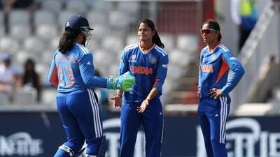 Raddha Yadav was the standout bowler for India with 3/28 against Bangladesh on Thursday (BCCI Women / X)
