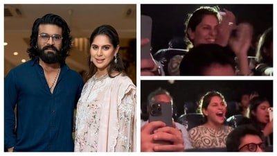Upasana Konidela watched Peddi with her family in a theatre in Hyderabad.