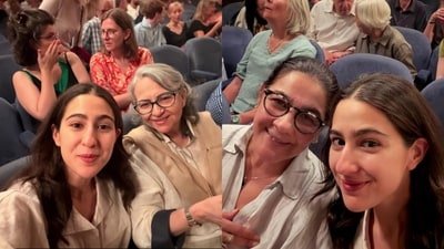 Sara Ali Khan shares picture from Amrita Singh and Sharmila Tagore's reunion. Sara Ali Khan shares picture from Amrita Singh and Sharmila Tagore's reunion.