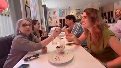 Bollywood meets Lollywood as Sara Ali Khan and Sharmila Tagore celebrate Kubra Khan's birthday. Bollywood meets Lollywood as Sara Ali Khan and Sharmila Tagore celebrate Kubra Khan's birthday.