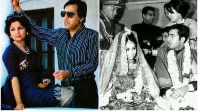 Sharmila Tagore and Mansoor Ali Khan Pataudi married in 1968.