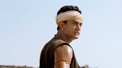 Aamir Khan's still from Lagaan.