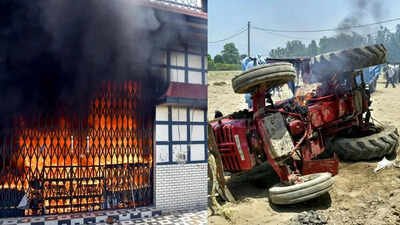 A BJP Yuva Morcha functionary was killed in Dehradun following a dispute over irrigation water, escalating into an attack on his family Dehradun on edge after BJP neta's killing: Mob sets accused's house on fire, bulldozer razes another; internet suspended