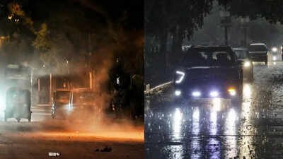 File photo Rain lashes Delhi-NCR after IMD issues red alert for thunderstorms, strong winds