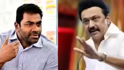 Aadhav Arjuna and MK Stalin, Tamil Nadu PWD minister Aadhav Arjuna issues legal notice to MK Stalin, seeks unconditional apology and Rs 1crore damages