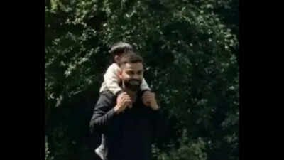 PICS: Virat Kohli carries son Akaay on his shoulders during UK outing with Anushka Sharma is the cutest thing on internet today