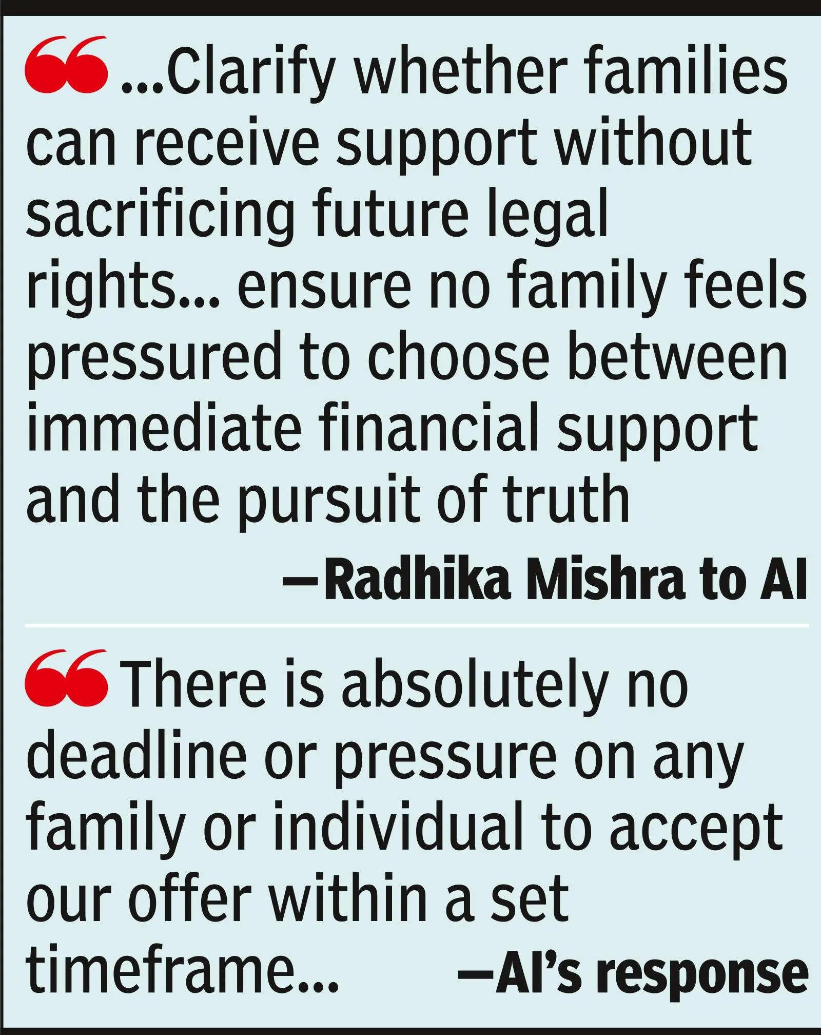 ‘AI asking kin of crash victims to waive claims before facts known’
