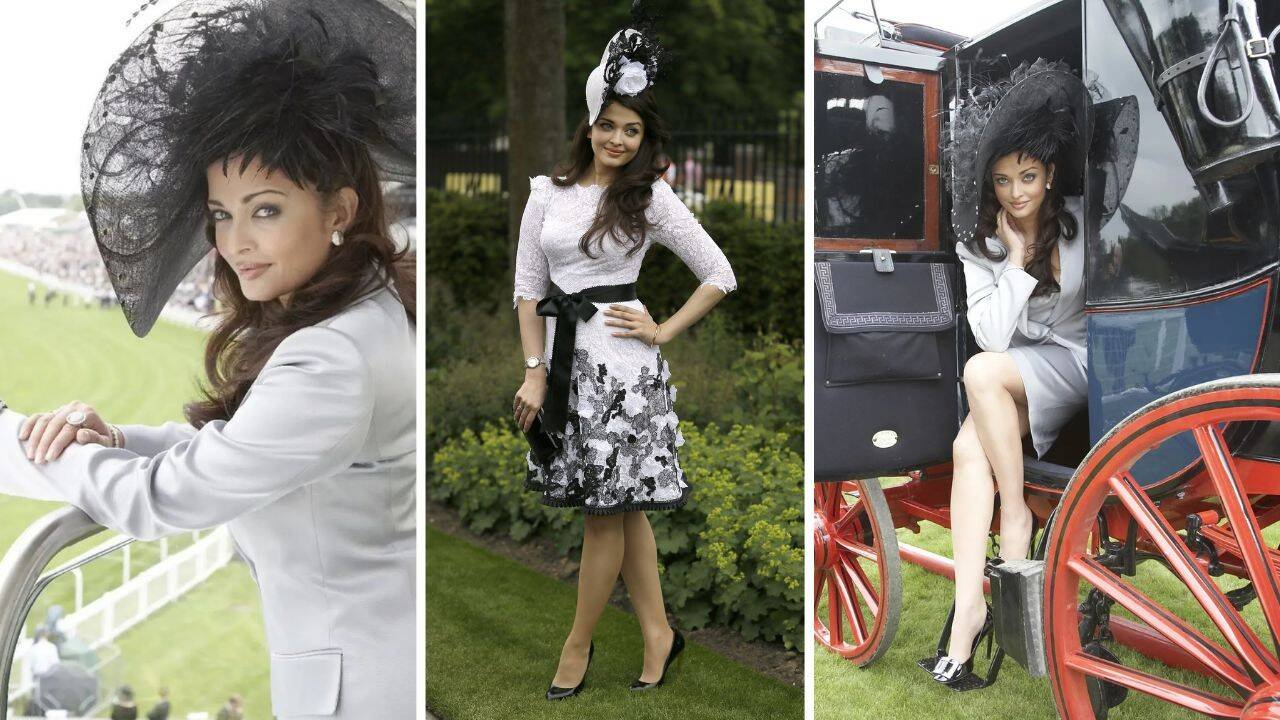 Aishwarya Rai Bachchan at Royal Ascot in 2009 and 2013