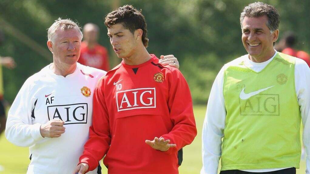 Alex Ferguson, Cristiano Ronaldo and Carlos Queiroz