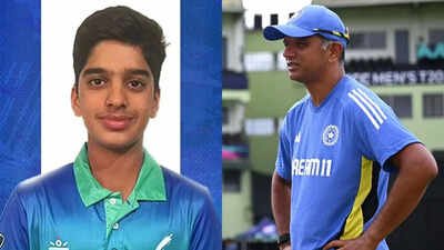 Anvay Dravid and Rahul Dravid (Image credit: Agencies) Anvay Dravid, son of legendary Rahul Dravid, named in India U-19 squad for Sri Lanka tour