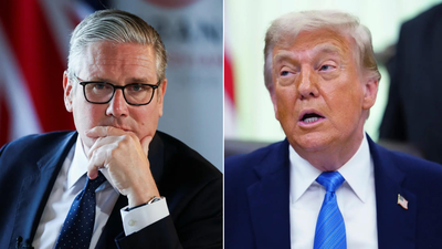 Outgoing UK PM Keir Starmer and US President Donald Trump (R) 'He hurt himself very, very badly': Trump's blunt response to Keir Starmer's resignation as UK PM
