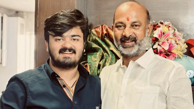 Bageerath with Union minister Bandi Sanjay Union minister Bandi Sanjay's son gets bail in POCSO case