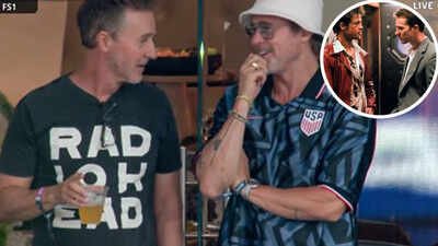 Brad Pitt and Edward Norton's 'Fight Club' REUNION after 27 years sparks meme-fest; actors join Leonardo DiCaprio, Colin Farrell for USA vs Turkiye World Cup match -WATCH
