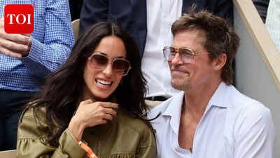 Brad Pitt and girlfriend Ines de Ramon enjoy rare public outing together at the French Open in Paris
