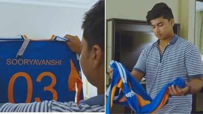 Vaibhav Sooryavanshi. (Photo/screengrab) 'Sometimes things happen that you never imagined': Vaibhav Sooryavanshi gets emotional after receiving India jersey - Watch