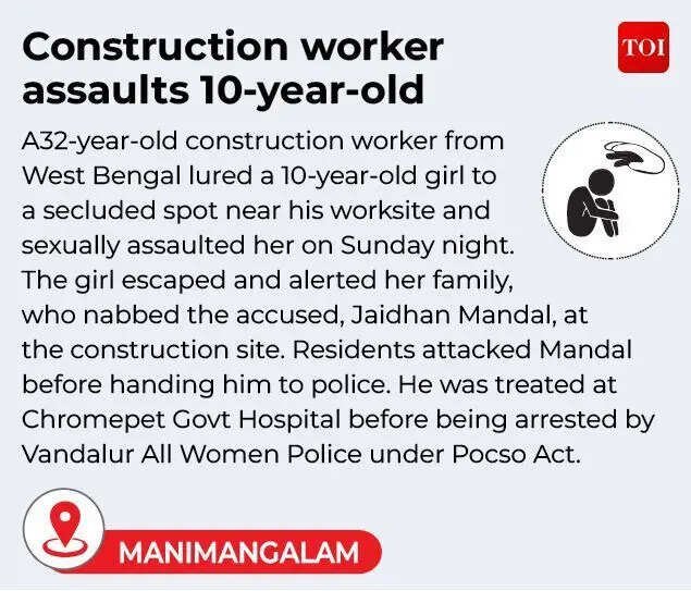Construction worker assaults a 10-year-old girl