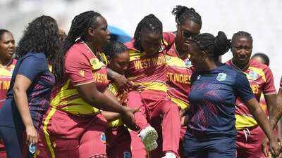 Scary scenes! Deandra Dottin carried off moments before Women's T20 World Cup semi-final - WATCH