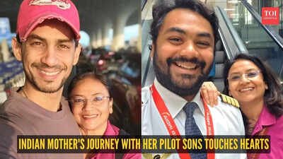 ‘Dropped off by one son, flown home by another’: Indian mother's journey with her pilot sons touches hearts