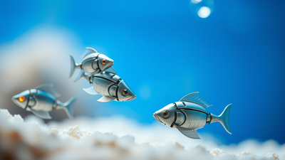 Engineers build robotic fish that swim, dock and recharge themselves with no feeding required
