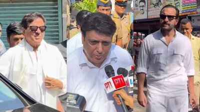 Saif Ali Khan, Varun Dhawan, Shatrughan Sinha, Farhan Akhtar and others arrive for Pahlaj Nihalani's final rites, Govinda pays tribute - WATCH VIDEOS